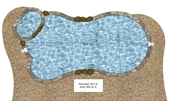 Tahitian Without Spa Pool Design